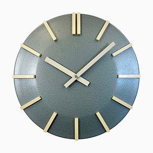 Industrial Grey Office Wall Clock from Pragotron, 1970s-CGF-1733991