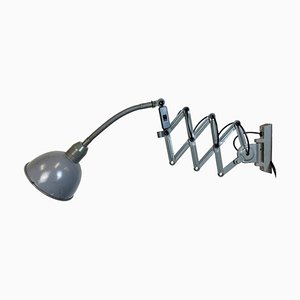 Industrial Grey Scissor Wall Lamp from Elektroinstala, 1960s-CGF-1731817