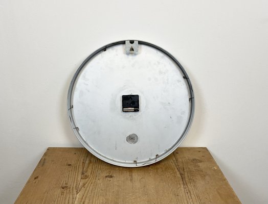 Industrial Grey Wall Clock from Benzing, 1960s-CGF-1259791