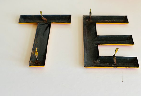 Industrial Letter Sign from Tesla, Set of 5-ALG-1419568