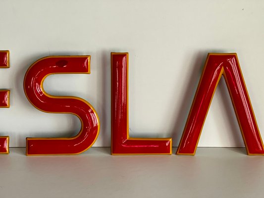 Industrial Letter Sign from Tesla, Set of 5-ALG-1419568