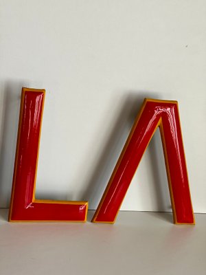 Industrial Letter Sign from Tesla, Set of 5-ALG-1419568