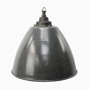 Industrial Light Grey Enamel and Cast Iron Pendant Lamp-BLS-740611