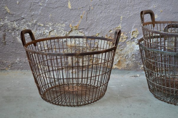 Industrial Metal Basket, 1940s-AIU-1377247