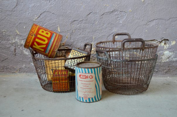 Industrial Metal Basket, 1940s-AIU-1377247