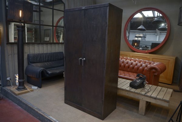 Industrial Metal Cabinet with 2 Doors, 1960s-NEN-2041964