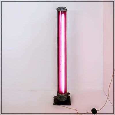 Industrial Pink Column Floor Lamp, 1960s-NYF-2018915