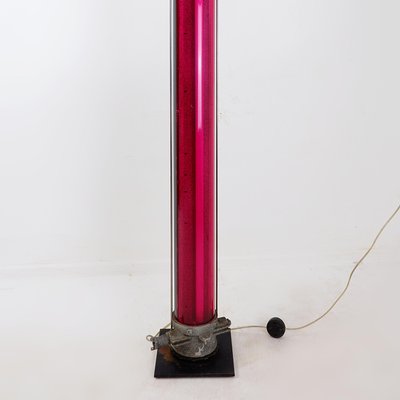 Industrial Pink Column Floor Lamp, 1960s-NYF-2018915