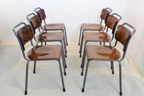 Industrial Plywood TH-Delft Chair by W.H. Gispen, 1950s-MO-708686