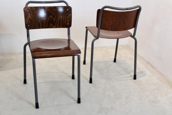 Industrial Plywood TH-Delft Chair by W.H. Gispen, 1950s-MO-708686