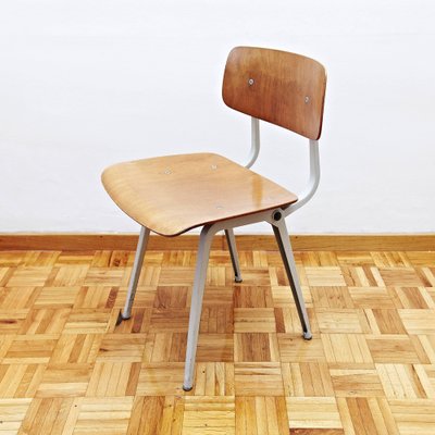 Industrial Rationalist Metal and Laminated Wood Result Chair by Friso Kramer for Ahrend De Cirkel, 1953-WM-1233032