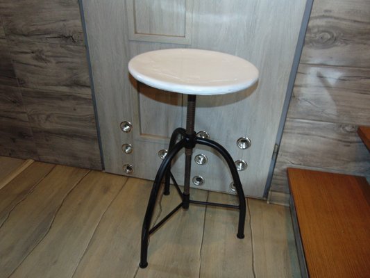 Industrial Rotating Workshop Stool, 1960s-CAQ-941038