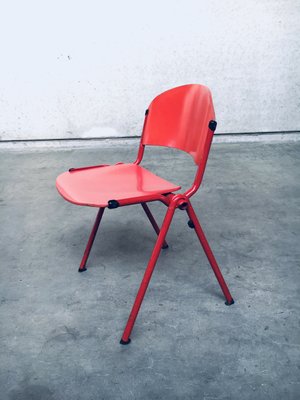 Industrial Stacking Dining Chairs from CAR Katwijk, 1980s, Set of 4-RQV-883375