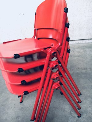 Industrial Stacking Dining Chairs from CAR Katwijk, 1980s, Set of 4-RQV-883375