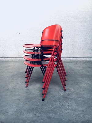 Industrial Stacking Dining Chairs from CAR Katwijk, 1980s, Set of 4-RQV-883375