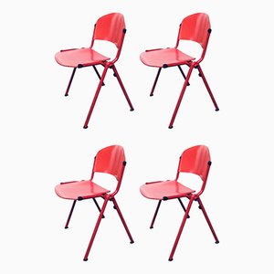 Industrial Stacking Dining Chairs from CAR Katwijk, 1980s, Set of 4-RQV-883375