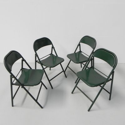 Industrial Steel Du-Al Folding Chairs from Dare Inglis, Set of 4-TL-1173357