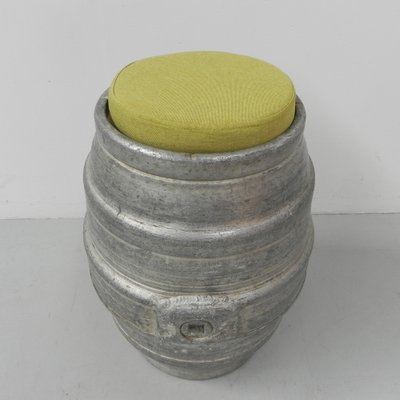 Industrial Stool Made of Aluminum Beer Keg-TL-1239034