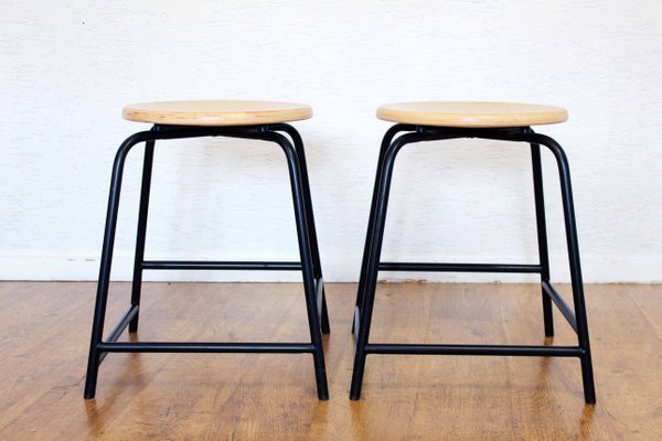 Industrial Stools, 1990s, Set of 2-BQF-1413886