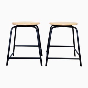 Industrial Stools, 1990s, Set of 2-BQF-1413886