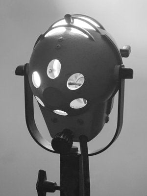 Industrial Tripod Floor Lamp with Spotlight, 1950s-JDR-1126239