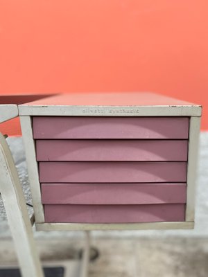 Industrial Typist's Desk in Metal with Drawers and Adjustable Foot from Olivetti, 1970s-GTS-999486