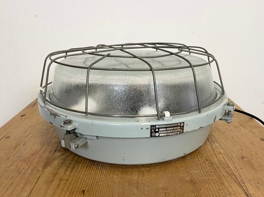 Industrial Vintage Grey Cast Aluminium Wall Lamp from Elektrosvit, 1980s-CGF-1110381