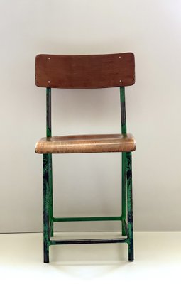 Industrial Wooden Chair, 1970s-ALG-1289973