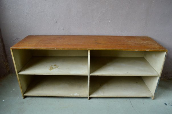 Industrial Wooden Sideboard with Shelves, 1950s-AIU-873536