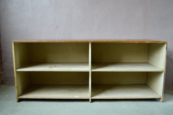 Industrial Wooden Sideboard with Shelves, 1950s-AIU-873536