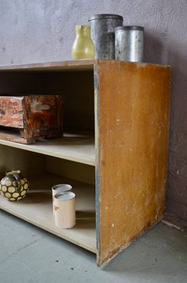 Industrial Wooden Sideboard with Shelves, 1950s-AIU-873536