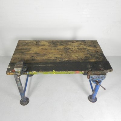 Industrial Workbench with Paramo Vice, 1950s-TL-1808054