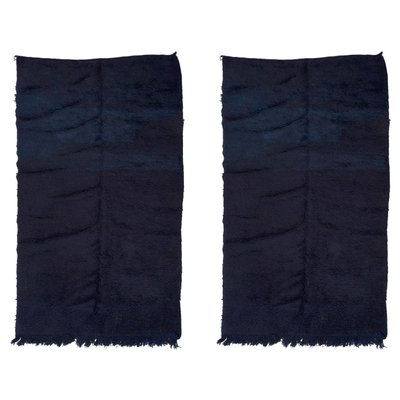 Ink-Blue Mrirt Rugs, 20th Century, Set of 2-SFD-942476