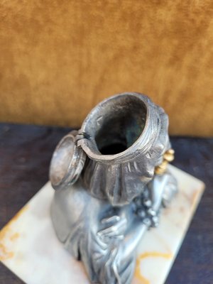 Inkwell in Silver Bronze from Alp Giroux-SYQ-2041776