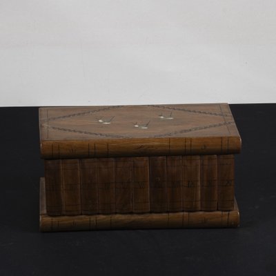 Inlaid Toilet Box in Metal and Wood-RAQ-1820385