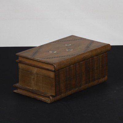 Inlaid Toilet Box in Metal and Wood-RAQ-1820385