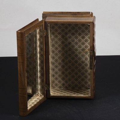 Inlaid Toilet Box in Metal and Wood-RAQ-1820385