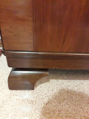 Inlaid Wood Sideboard with Marble Top-AKA-1342198