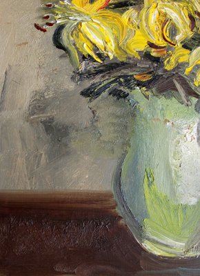 Inta Celmina, Yellow Flowers, Oil on Canvas, 1990s-FNC-2033643