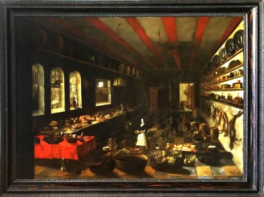 Interior Scene with Kitchen - Original Oil on Canvas - 1659 1659-ZCI-756151