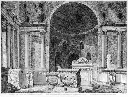 Interno della Basilica della Fortuna Prenestina - by L. Rossini - 1826 1826-ZCI-760309