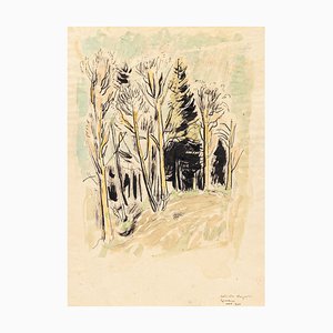 Into the Woods - China Ink and Watercolor by G. Kayser - 1948 1948-ZCI-762053