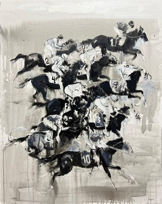 Irakli Chikovani, Horse Riding, 2024, Acrylic on Canvas-CHG-2037393