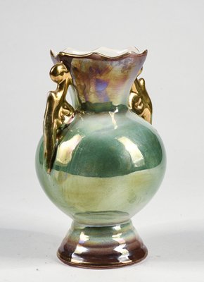 Iridescent Glazed Porcelain Amphora by Gualdo Tadino, 1950s-RAQ-1389090