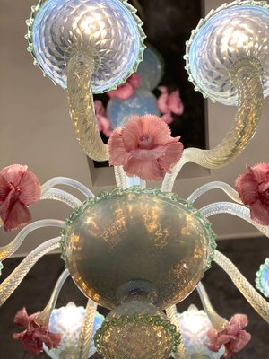 Iridescent Murano Glass Chandelier, Venice, 1960s-MBH-1032527