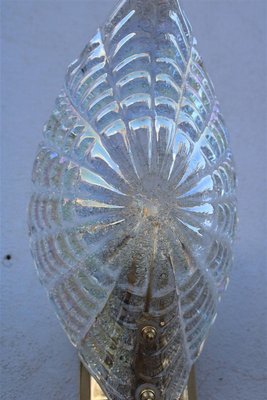 Iridescent Murano Glass Wall Lamps, Italy, 1970s, Set of 2-EH-1402548