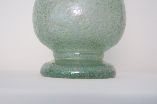 Iridescent Pulegoso Glass Chalice Vase, Murano, 1930s-IM-1792222