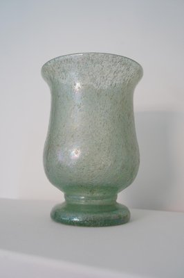 Iridescent Pulegoso Glass Chalice Vase, Murano, 1930s-IM-1792222