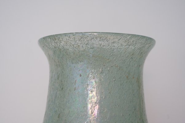 Iridescent Pulegoso Glass Chalice Vase, Murano, 1930s-IM-1792222