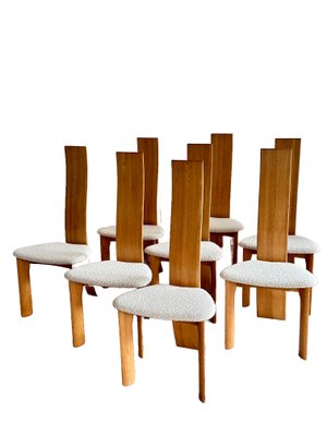 Iris Chairs by Bob Van Den Berghe for Van Den Berghe-Pauvers, Belgium, 1980s, Set of 8-GQD-2040574